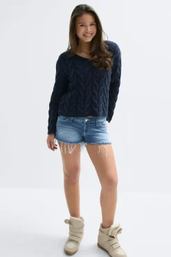 Gina Tricot Y sparkle low denim shorts Blå Discount