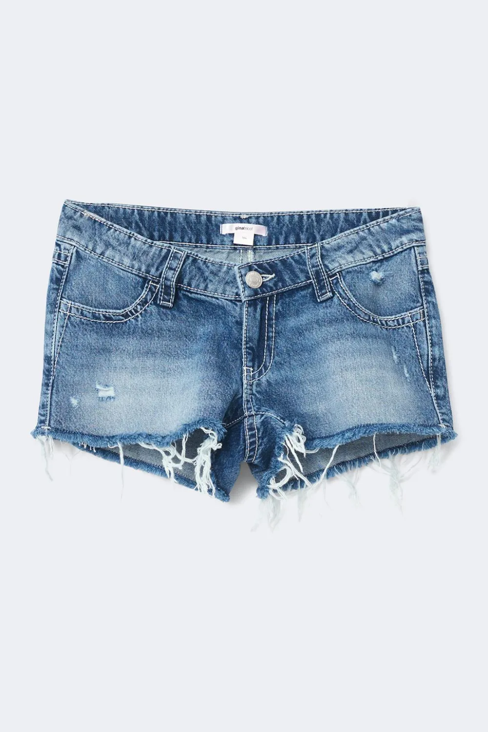 Gina Tricot Y sparkle low denim shorts Blå Discount