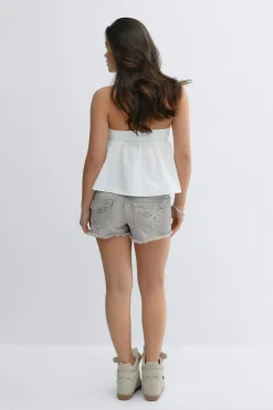 Gina Tricot Y sparkle low denim shorts Clearance