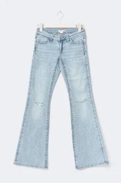 Gina Tricot Y sparkle low flare jeans Blå Sale