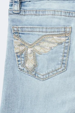 Gina Tricot Y sparkle low flare jeans Blå Sale