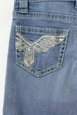 Gina Tricot Y sparkle low flare jeans Blå Online