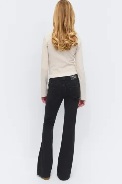 Gina Tricot Y too clean flare jeans Svart Outlet