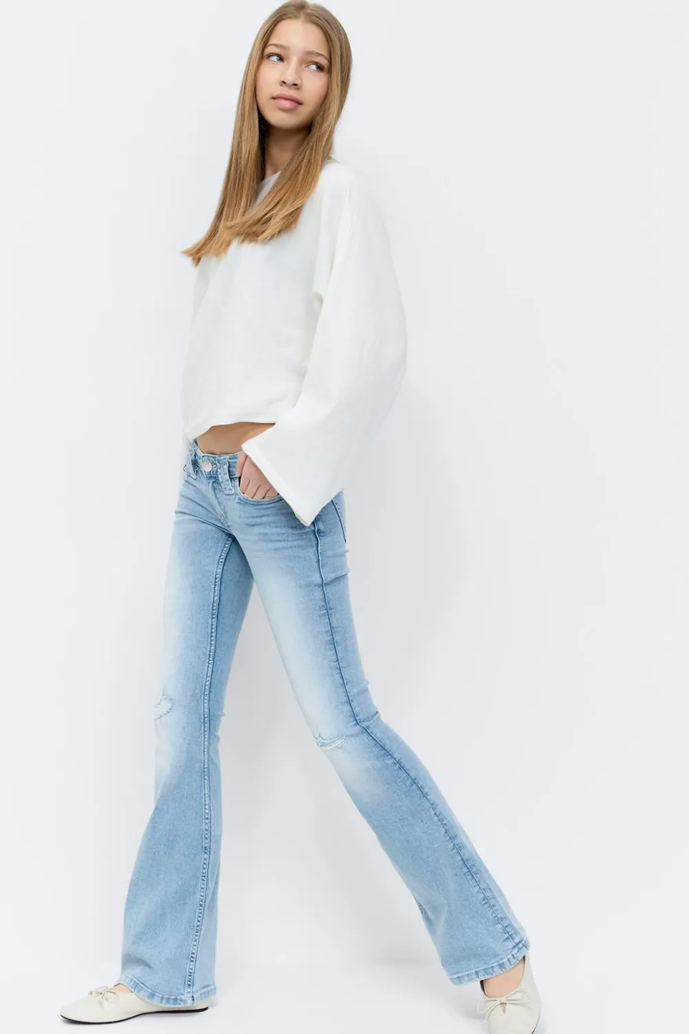 Gina Tricot Y too clean flare jeans Blå New