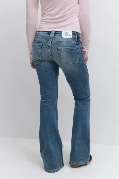 Gina Tricot Y too clean flare jeans Blå Outlet