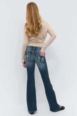 Gina Tricot Y too messy flare jeans Blå Hot