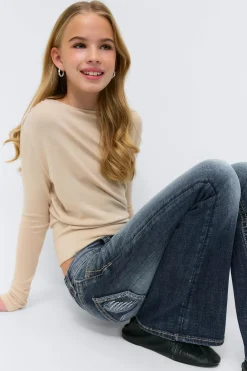 Gina Tricot Y too messy flare jeans Blå Hot
