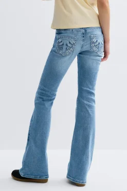 Gina Tricot Y too messy flare jeans Blå Hot
