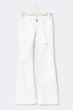 Gina Tricot Y too messy flare jeans Hvit Hot