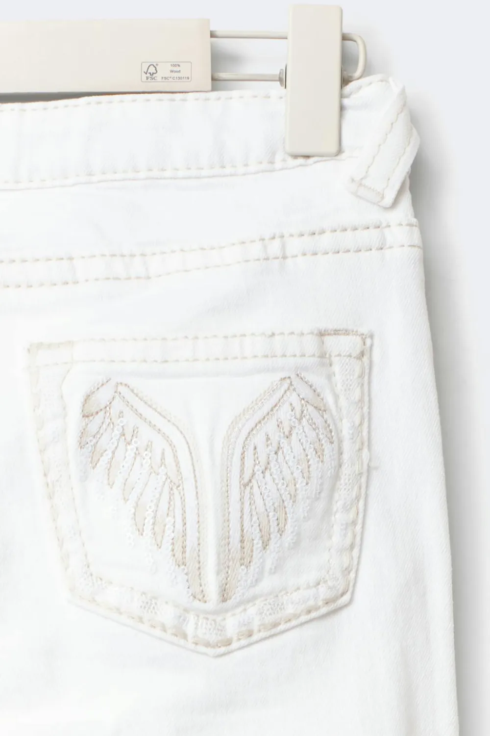 Gina Tricot Y too messy flare jeans Hvit Hot