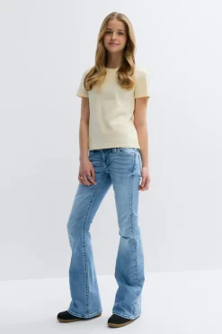 Gina Tricot Y too messy flare jeans tall Blå Online