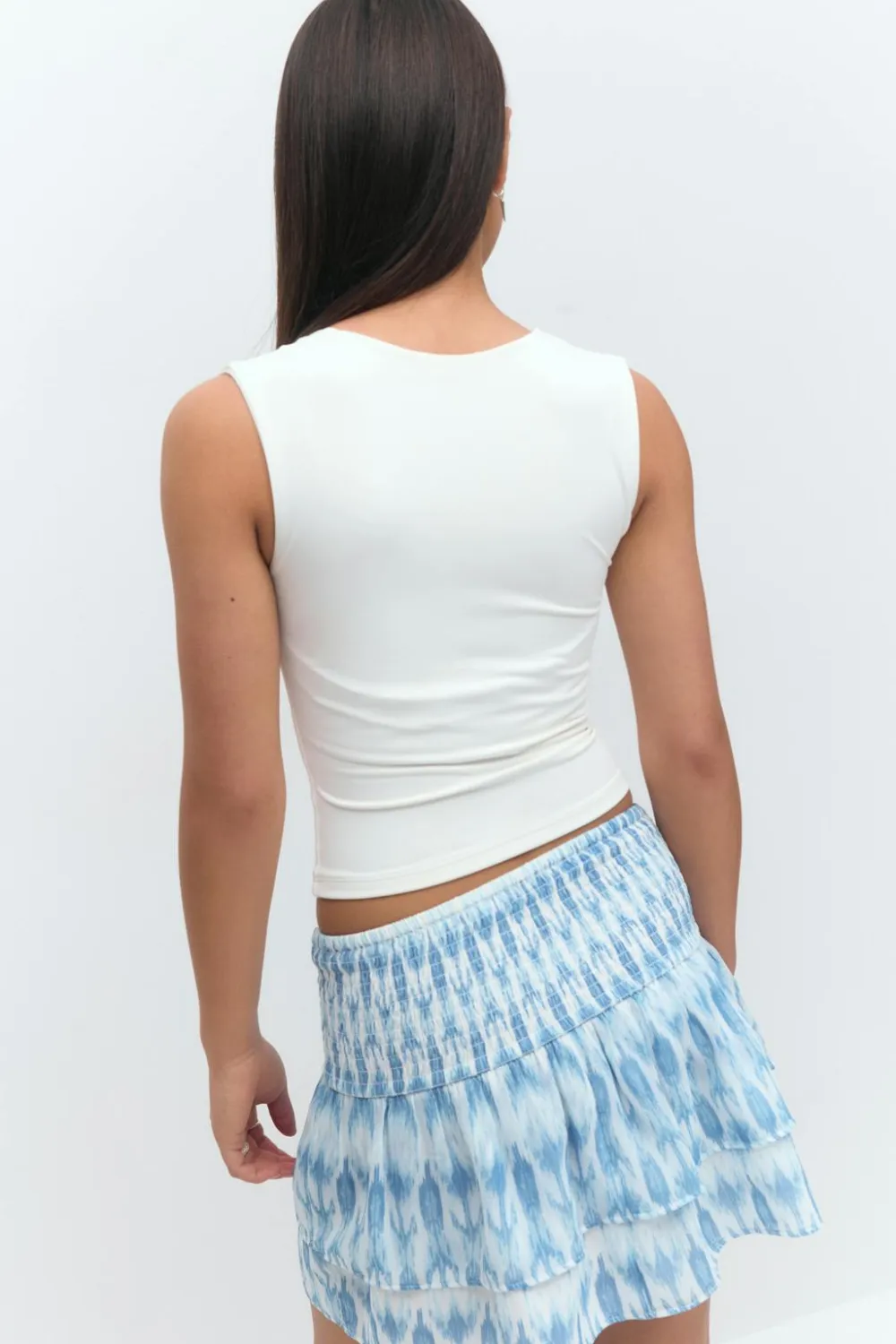 Gina Tricot Y two layer multi skirt Blå Sale