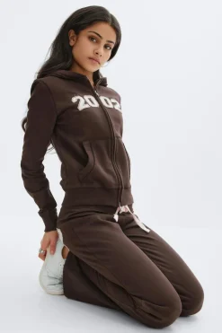 Gina Tricot Y y2k 2 way zip hoodie Brun Online