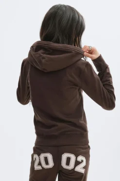 Gina Tricot Y y2k 2 way zip hoodie Brun Online