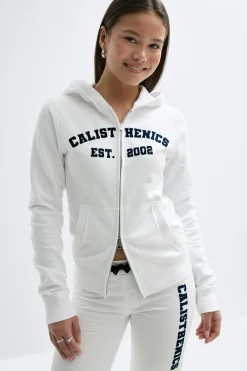 Gina Tricot Y y2k 2 way zip hoodie Hvit Hot