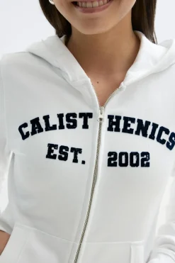 Gina Tricot Y y2k 2 way zip hoodie Hvit Hot