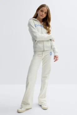 Gina Tricot Y y2k 2 way zip hoodie Grå Clearance