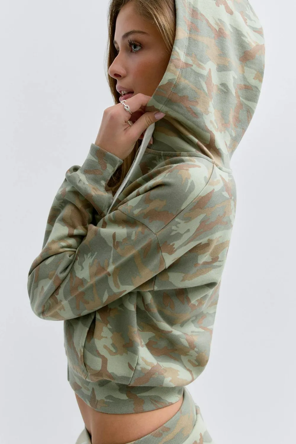 Gina Tricot 14+ zip hoodie Grønn Sale