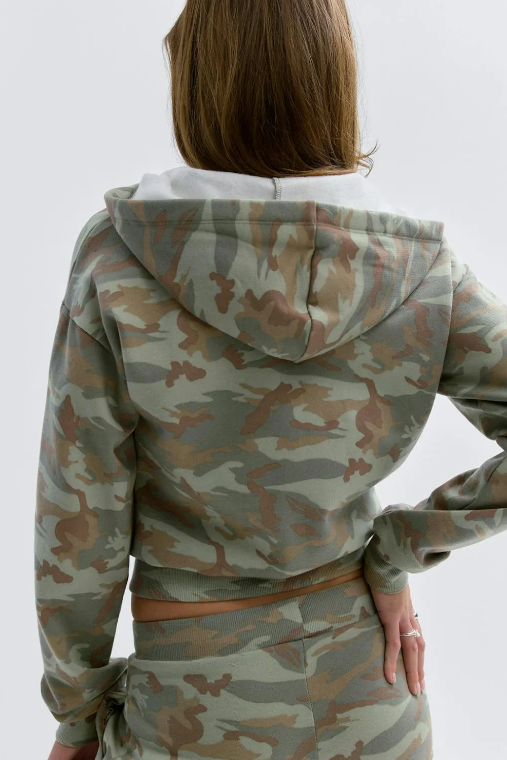 Gina Tricot 14+ zip hoodie Grønn Sale