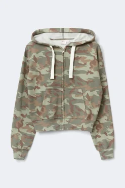 Gina Tricot 14+ zip hoodie Grønn Sale