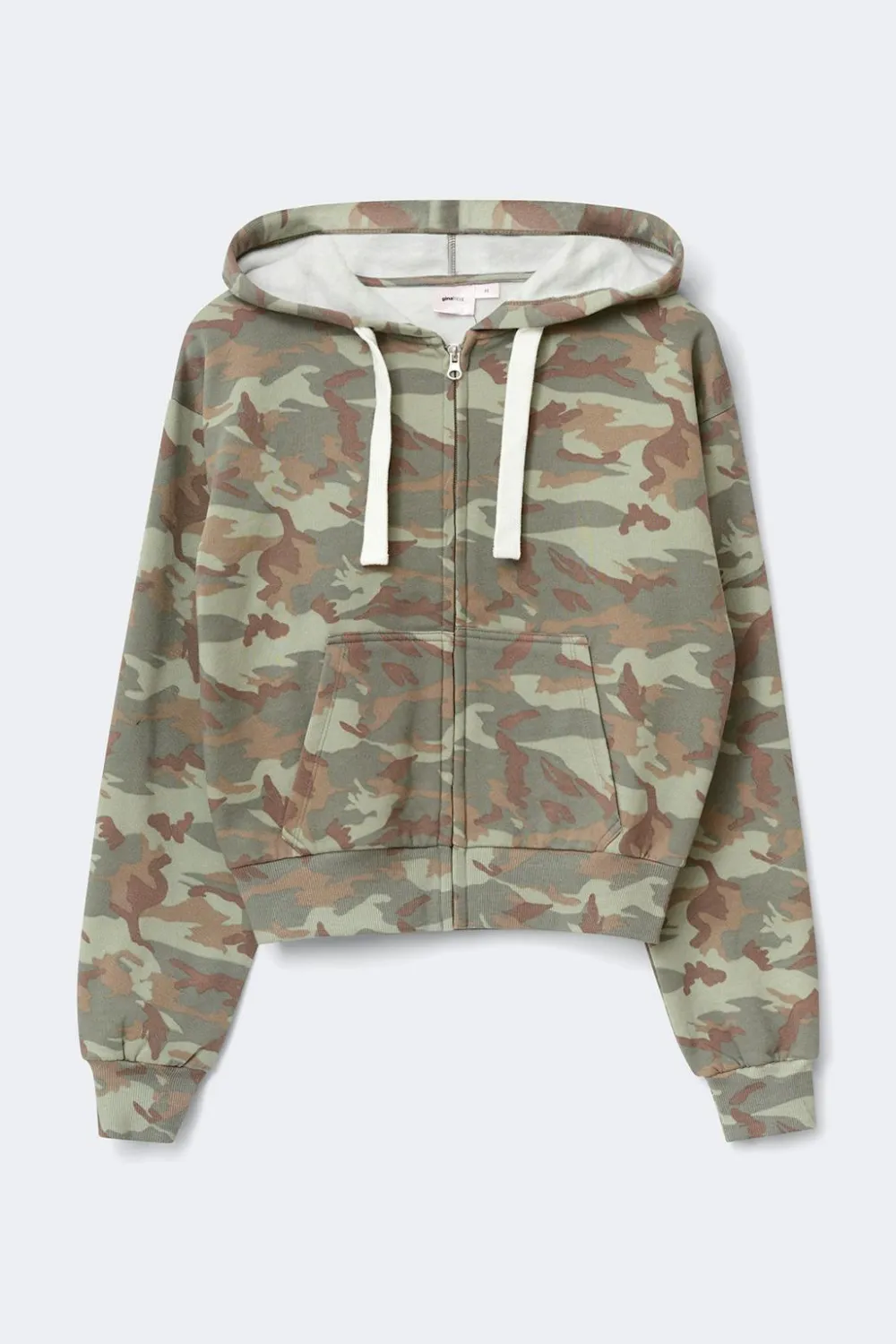 Gina Tricot 14+ zip hoodie Grønn Sale