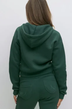 Gina Tricot 14+ zip hoodie Grønn Sale