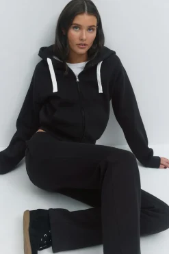 Gina Tricot 14+ zip hoodie Svart
