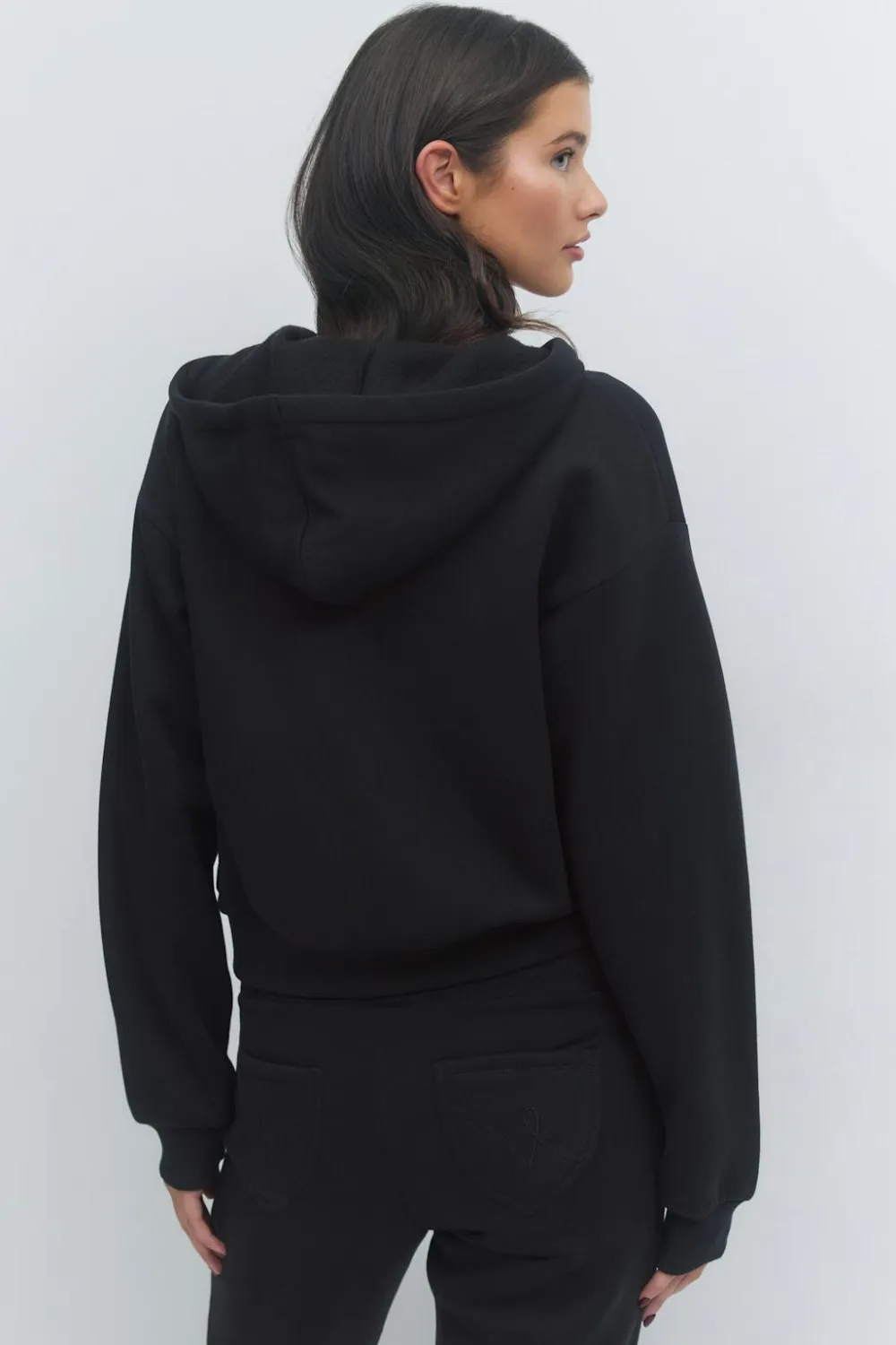 Gina Tricot 14+ zip hoodie Svart