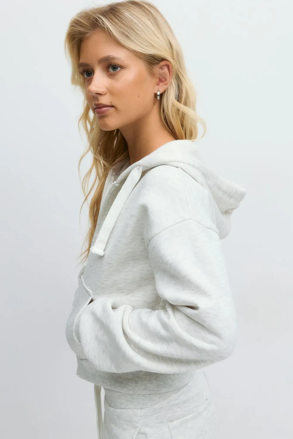 Gina Tricot 14+ zip hoodie Grå New