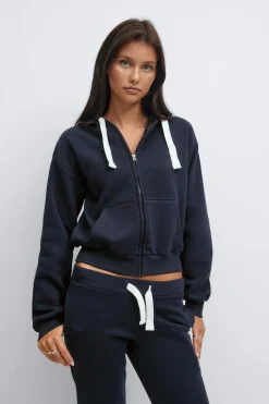 Gina Tricot 14+ zip hoodie Blå Clearance