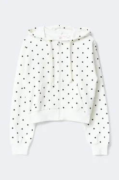 Gina Tricot 14+ zip hoodie Hvit