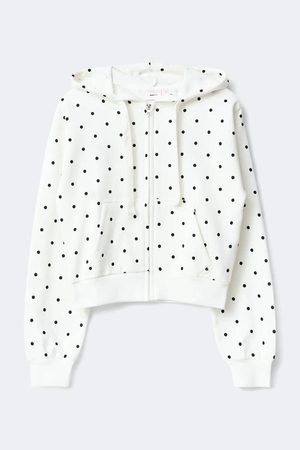 Gina Tricot 14+ zip hoodie Hvit