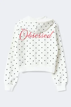 Gina Tricot 14+ zip hoodie Hvit