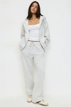 Gina Tricot Zip hoodie Grå Clearance