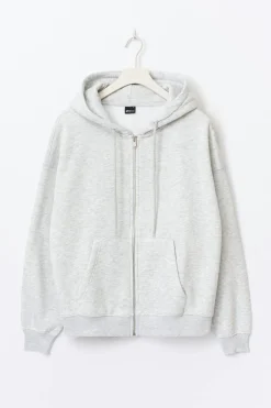 Gina Tricot Zip hoodie Grå Clearance