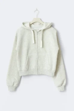 Gina Tricot 14+ zip hoodie Grå Hot