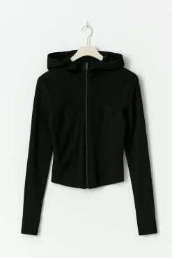 Gina Tricot Zip hoodie jacket Svart