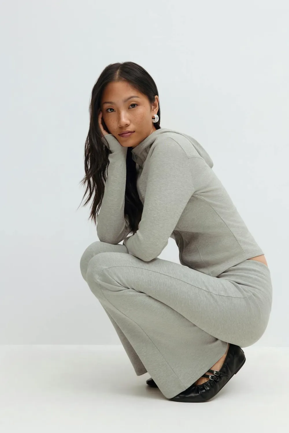 Gina Tricot Zip hoodie jacket Grå New