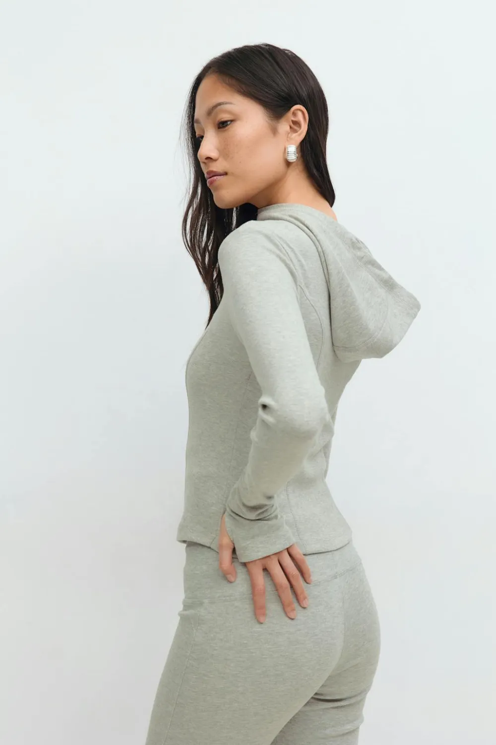Gina Tricot Zip hoodie jacket Grå New