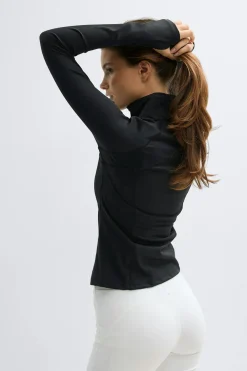 Gina Tricot Zip yoga jacket Svart Discount