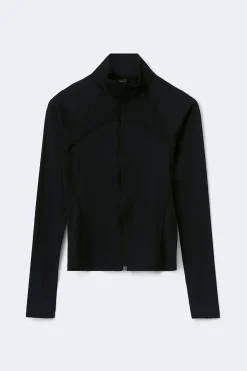 Gina Tricot Zip yoga jacket Svart Discount